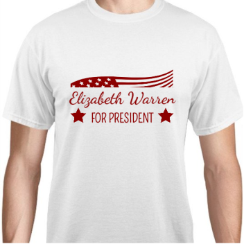 Elizabeth Warren For President Unisex Basic Tee T-shirts Style 111076