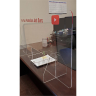 24 X 47 Inch Sneeze Guard Table Top With Pass Through Window - 