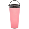 17 Oz. Custom Printed Travel Coffee Tumblers With Handle Pink - Stainless Steel

