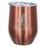 12 Oz. Laser Engraved Stainless Steel Wine Tumblers Rose Gold - Wine Tumblers