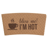 Custom Premium Embossed Natural Kraft Cup Sleeves - Paper Cup Sleeves