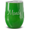 12 Oz. Laser Engraved Stainless Steel Wine Tumblers - Laser Engraved
