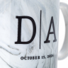 11oz Marble Coffee Mugs - Grey Details - Coffee Cup