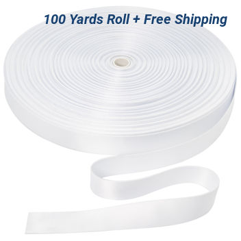 1 Inch White Sublimation Lanyard Rolls - 100 Yards/roll