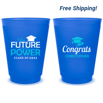 Custom Future Is In My Power Graduation Frosted Stadium Cups