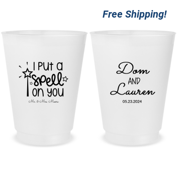Custom I Put A Spell On You Fairytale Wedding Frosted Stadium Cups