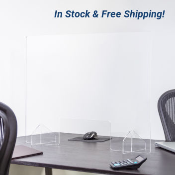 24 X 32 Inch Blank Protective Acrylic Counter Barrier