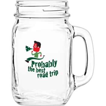 16 Oz. Libbey® Mason Jars With Handles - Full Color