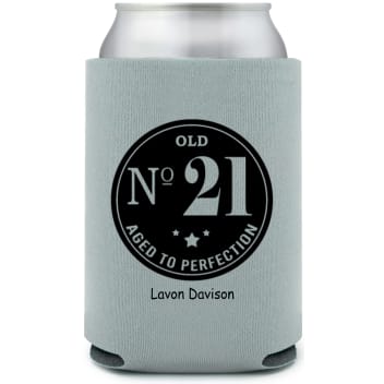 21 Aged To Perfection Birthday Full Color Can Coolers