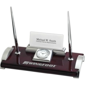 Ambassador Clock Desk Set