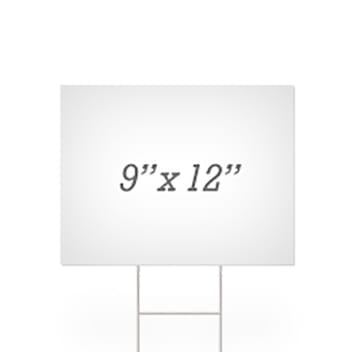 Blank 9" X 12" Yard Signs