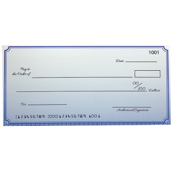 Custom Economy Large Checks 22 X 48 Inch
