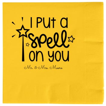 Custom I Put A Spell On You Fairytale Wedding Premium Napkins