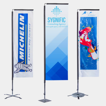 Custom 11' X 2.5' Large Rectangle Flag Banners