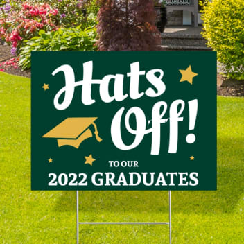 Hats Off To Our 2022 Graduates Yard Signs