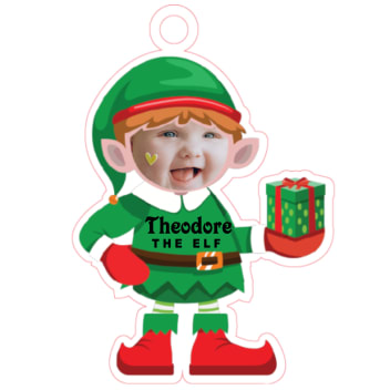 Personalized Elf Acrylic Christmas Ornaments