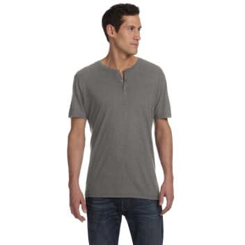 Bella Mens Triblend Short-sleeve Henley