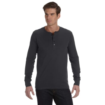 Bella Mens Jersey Long-sleeve Henley