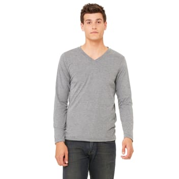 Bella Unisex Jersey Long-sleeve V-neck T-shirt