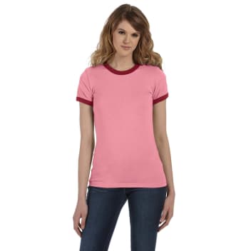 Bella Ladies Jersey Short-sleeve Ringer T-shirt