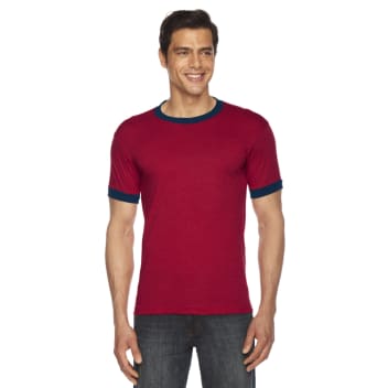 American Apparel Unisex Poly-cotton Short-sleeve Ringer T-shirt