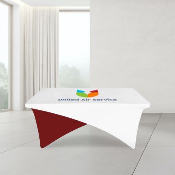 6ft Cross Over Trade Show Table Cover - Full Color Imprint