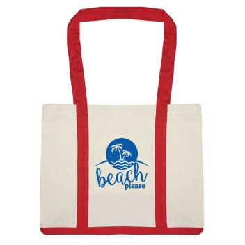 Blank Two Tone Cotton Canvas Tote Bags