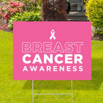 Breast Cancer Awareness Stock Yard Signs