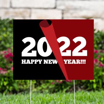 Turning The Page New Year Yard Signs
