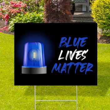 Blue Lives Matter Stock Yard Signs