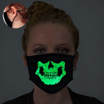 Halloween Skeleton Glow In The Dark Face Mask