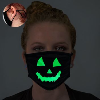 Pumpkin Face Glow In The Dark Face Mask