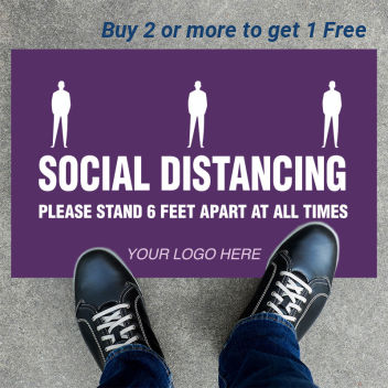 Social Distancing Rectangle Floor Stickers