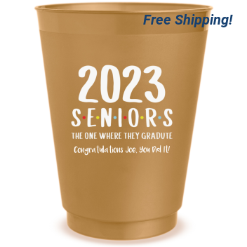 Personalized Friends Themed Graduation 16oz Frosted Stadium Cups