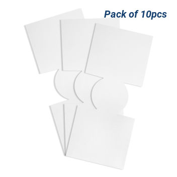 Unsewn White Collapsible Coolies For Sublimation Printing - Pack Of 10pcs