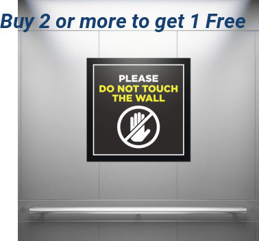 Do Not Touch Wall Square Stickers