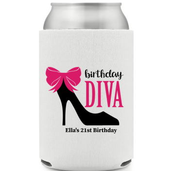 Birthday Diva Birthday Full Color Can Coolers