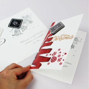Christmas Card Clipped With Customized Chocolates