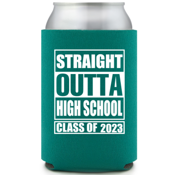 Custom Straight Outta High School Graduation Full Color Can Coolers