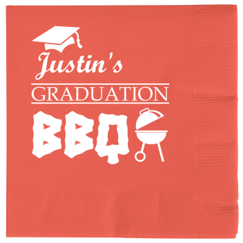 Customized Graduation Bbq Party 3ply Premium Beverage Napkins