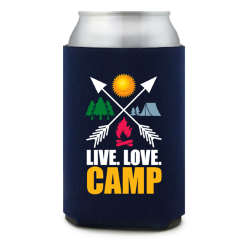 Full Color Foam Collapsible Can Coolers Summer Live Love Camp Style 138019
