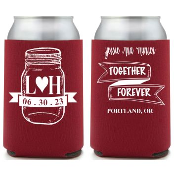 Full Color Foam Collapsible Can Coolers Together Forever L H 06 30 23 Together Forever Portland Or Jessie And Hunter Style 158651