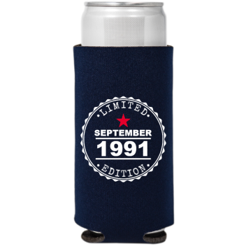 Limited Edition Personalized Birthday Full Color Slim Can Coolers
