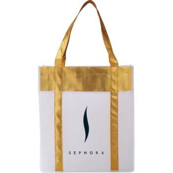 Metallic Non-woven Shopper Tote Bag