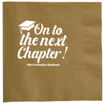 Personalized Onto The Next Chapter Graduation 3ply Premium Beverage Napkins