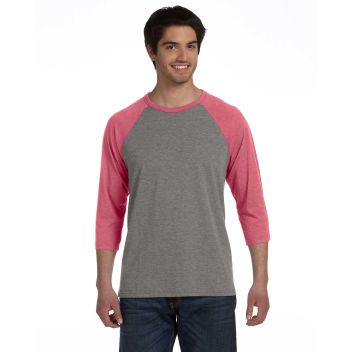 Bella Unisex 3/4-sleeve Baseball T-shirt