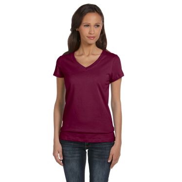 Bella Ladies Jersey Short-Sleeve V-Neck T-Shirt