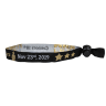 Custom Woven Cloth Wristbands with Adjustable Round Spring - 