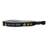 Custom Woven Cloth Wristbands with Barrel One - Way Secure Locking - 