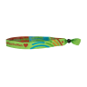 Custom Woven Cloth Wristbands with Bead Non Locking Adjustable - 